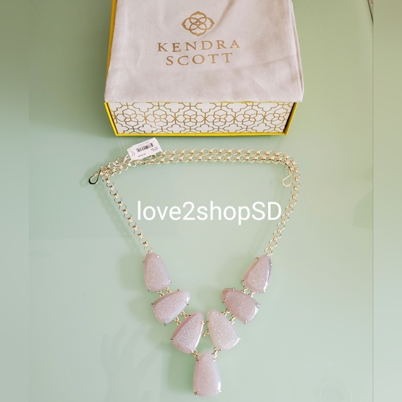 Kendra Scott Iridescent Drusy Harlie Necklace Texas Exclusive RARE NWT - Picture 5 of 7